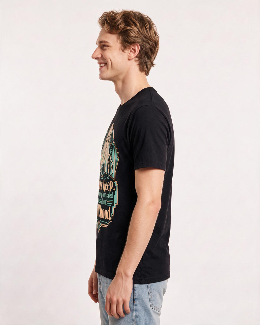 Halloween Black T-Shirt for Men – Halloween Theme Graphic Tee product image 2
