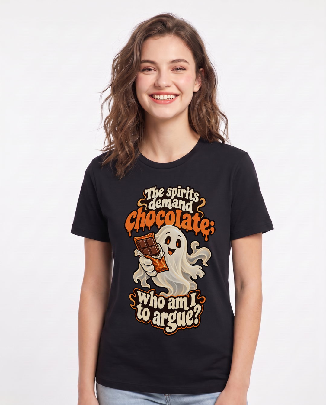 Halloween Black T-Shirt for Women – Halloween Theme Graphic Tee product image 3