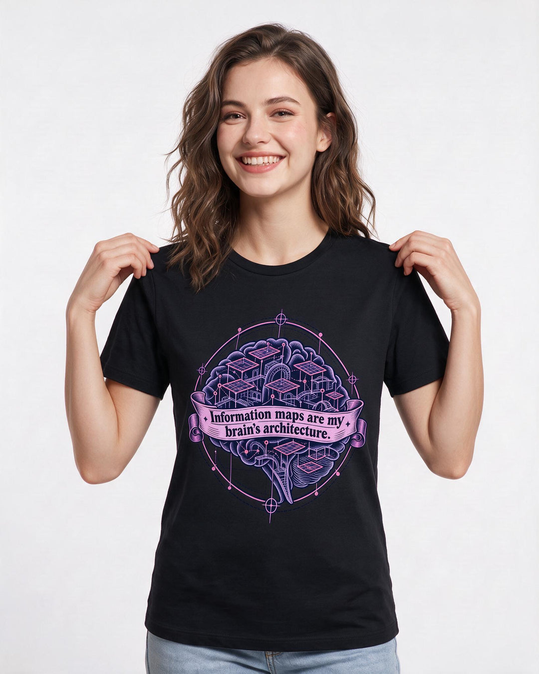 Neurodiversity Black T-Shirt for Women – Everyday Expression Graphic Tee product image 1