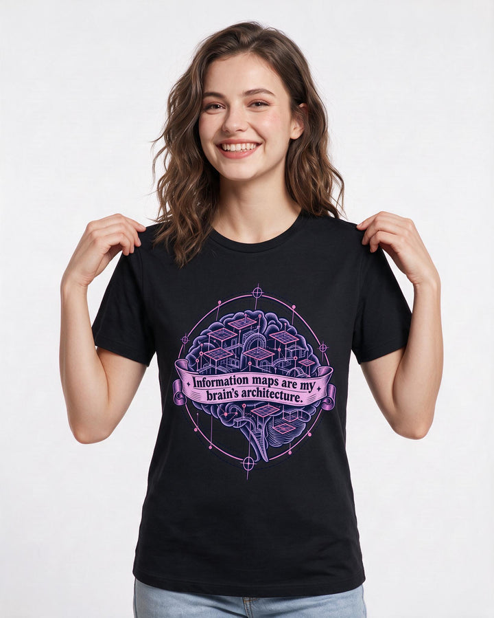 Neurodiversity Black T-Shirt for Women – Everyday Expression Graphic Tee product image 1