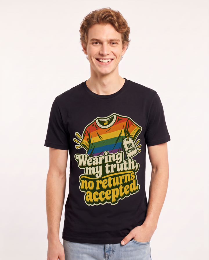 Pride Black T-Shirt for Men – Everyday Expression Graphic Tee product image 3