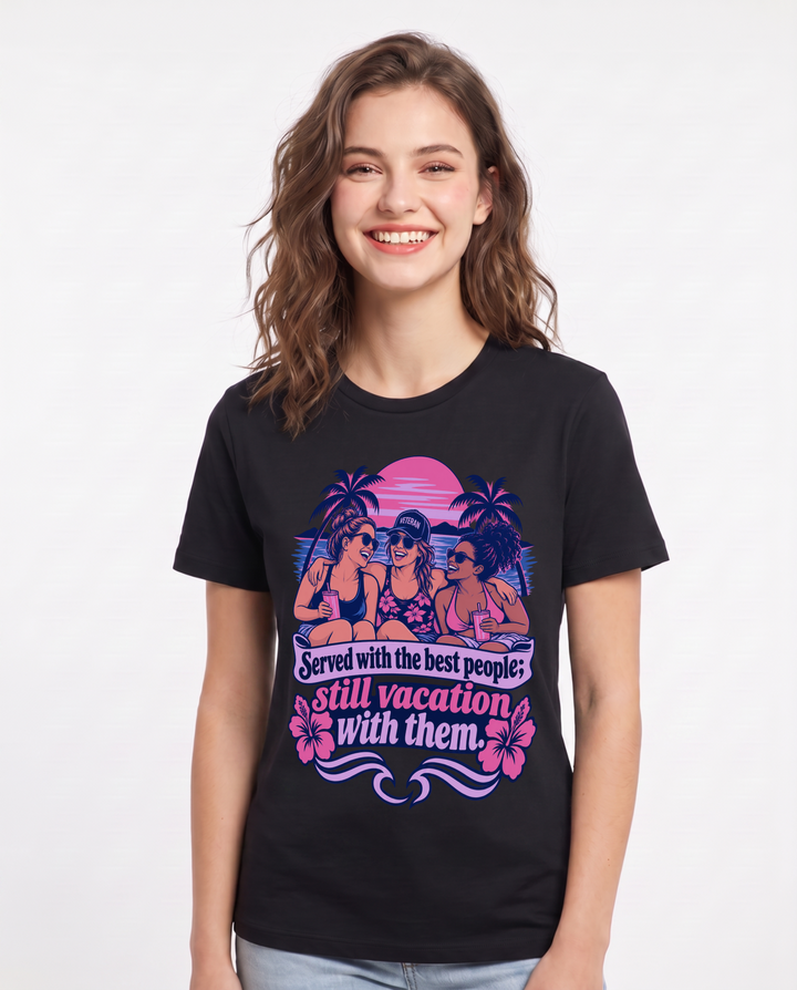 Veteran Black T-Shirt for Women – Everyday Expression Graphic Tee product image 3