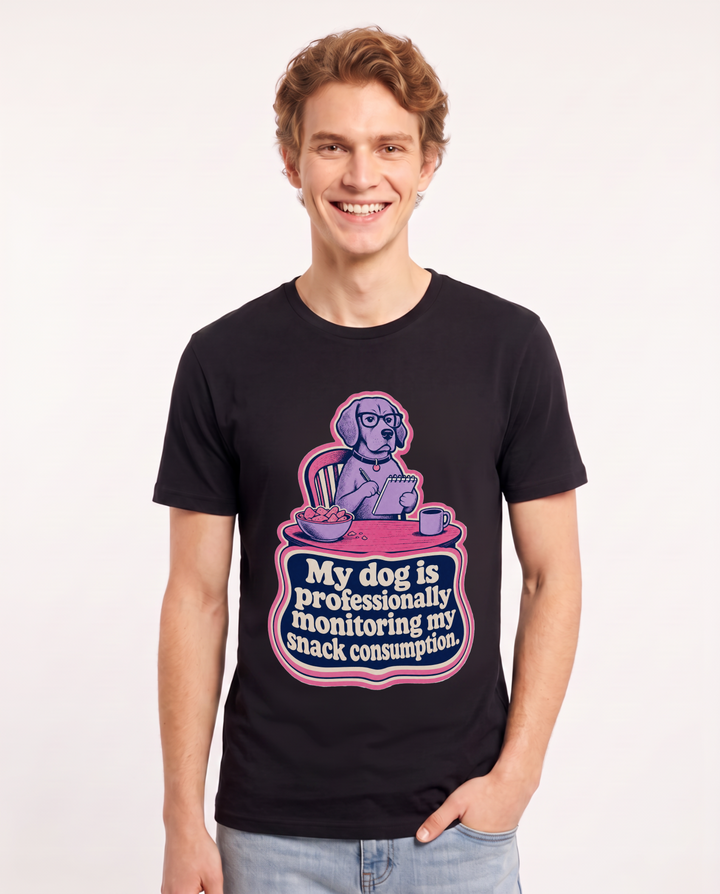 Dog Lover Black T-Shirt for Men – Everyday Expression Graphic Tee product image 1