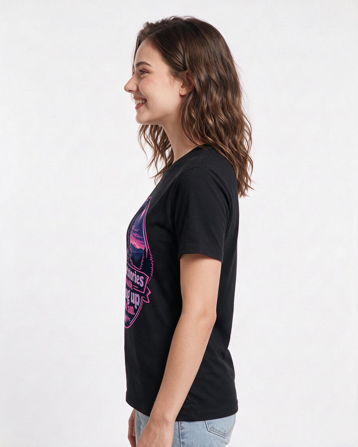 Hunting Black T-Shirt for Women – Everyday Expression Graphic Tee product image 2