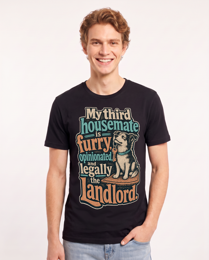 Cat Lover Black T-Shirt for Men – Everyday Expression Graphic Tee product image 1