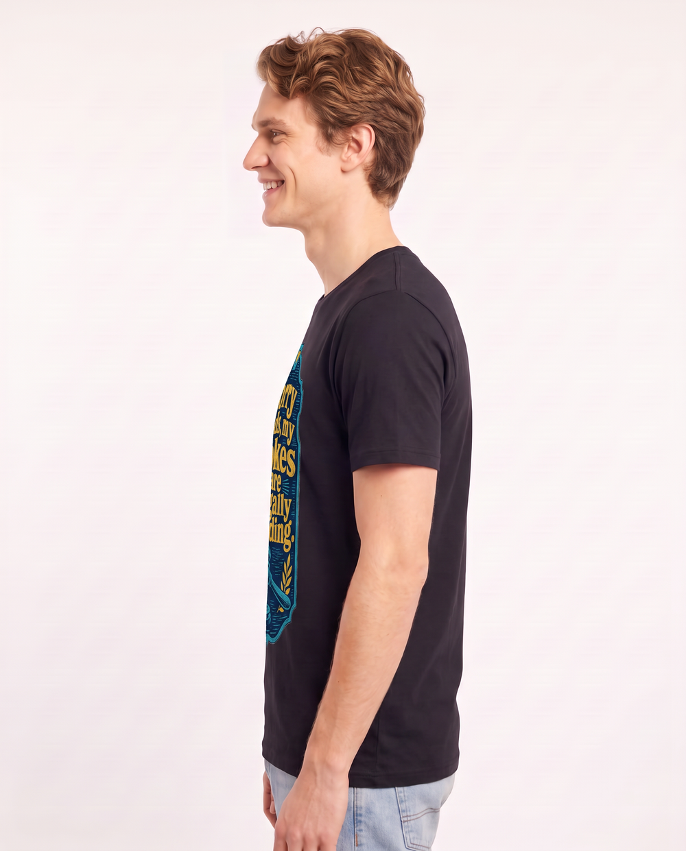 Graphic Men's Black T-Shirt - Sorry kids, my jokes are legally product image 2