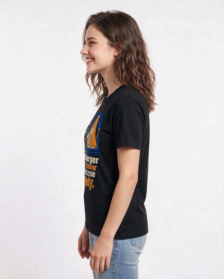 Meme Black T-Shirt for Women – Everyday Expression Graphic Tee product image 2