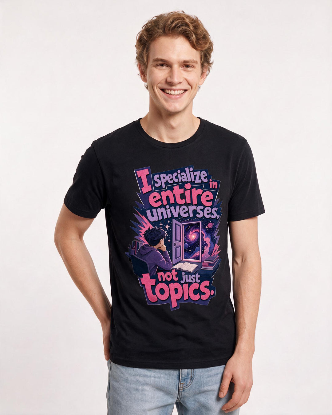 Neurodiversity Black T-Shirt for Men – Everyday Expression Graphic Tee product image 1