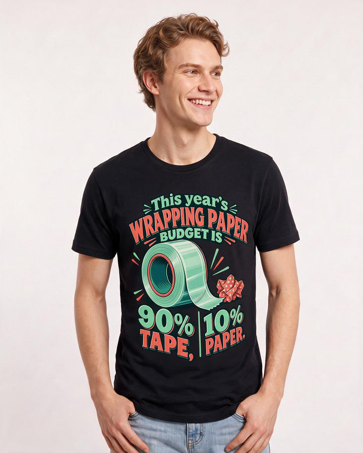 Christmas Black T-Shirt for Men – Holiday Theme Graphic Tee product image 1