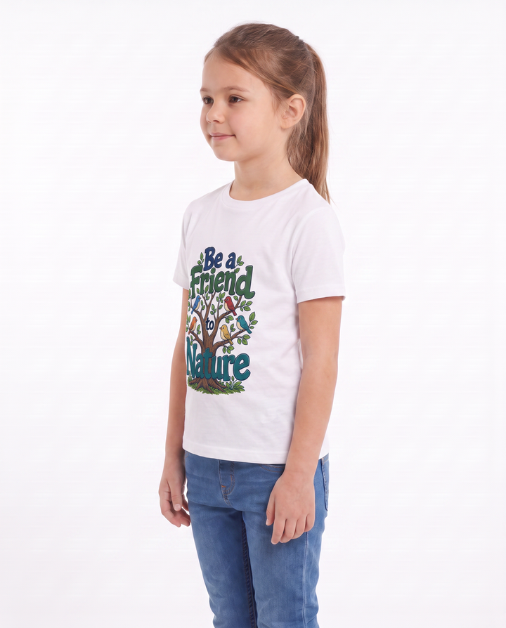 Be A Friend To Nature White T-Shirt mockup 2