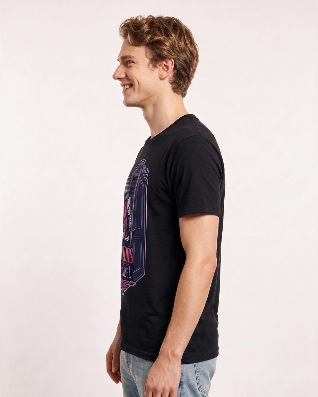 Halloween Black T-Shirt for Men – Halloween Theme Graphic Tee product image 2