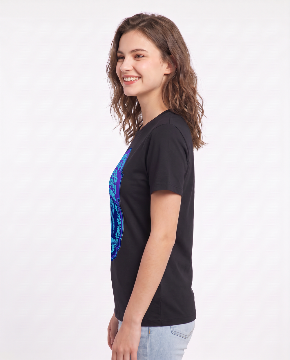 Hunting Women's Black T-Shirt - I come here for the five-star squirrel product image 2
