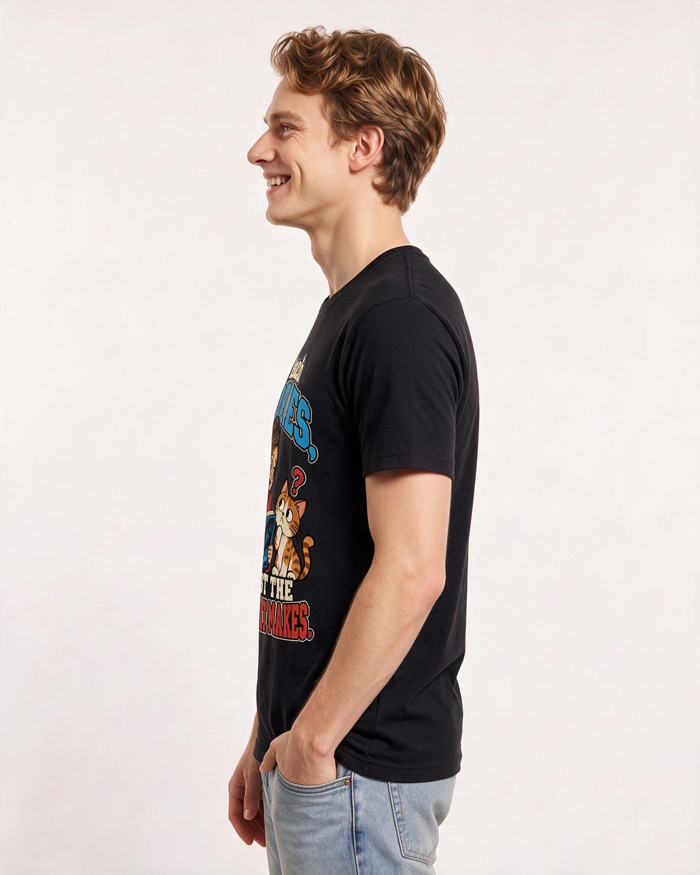 Teacher Black T-Shirt for Men – Everyday Expression Graphic Tee product image 2