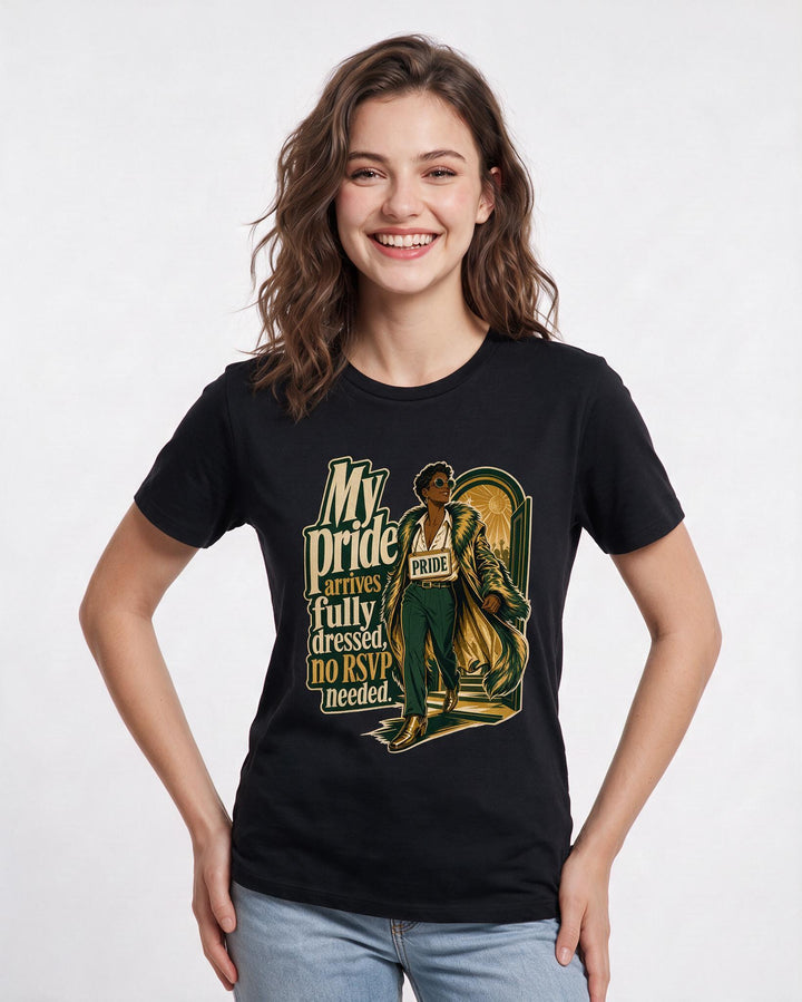 Pride Black T-Shirt for Women – Everyday Expression Graphic Tee product image 1