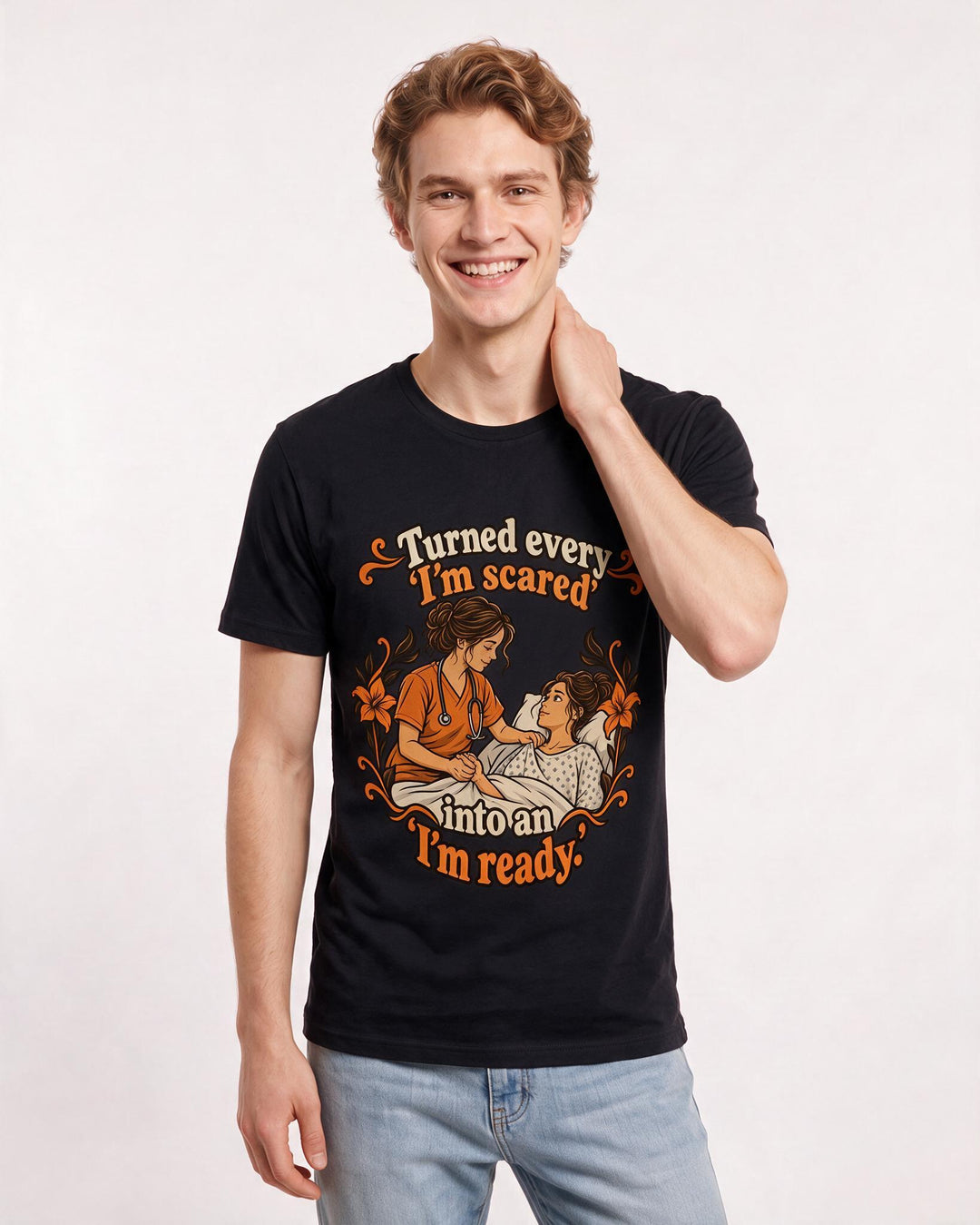 Nurse Black T-Shirt for Men – Nursing Life Graphic Tee product image 1