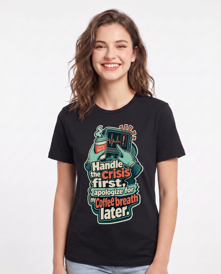 Nurse Black T-Shirt for Women – Nursing Life Graphic Tee product image 1