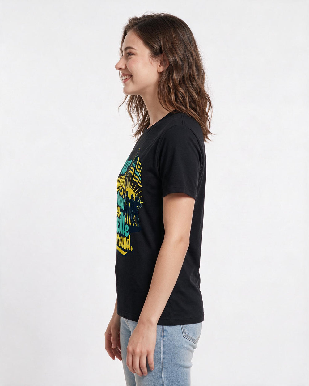 Veteran Black T-Shirt for Women – Everyday Expression Graphic Tee product image 2