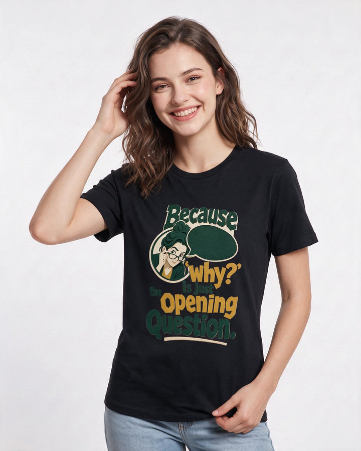 Teacher Black T-Shirt for Women – Everyday Expression Graphic Tee product image 1