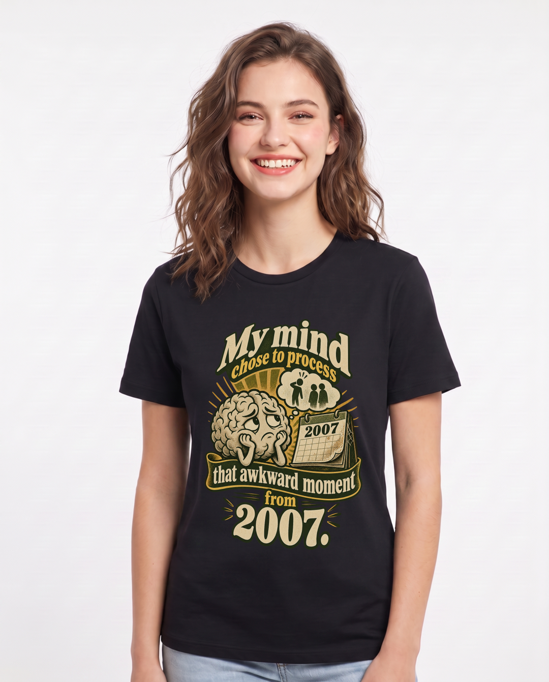 Meme Black T-Shirt for Women – Everyday Expression Graphic Tee product image 3