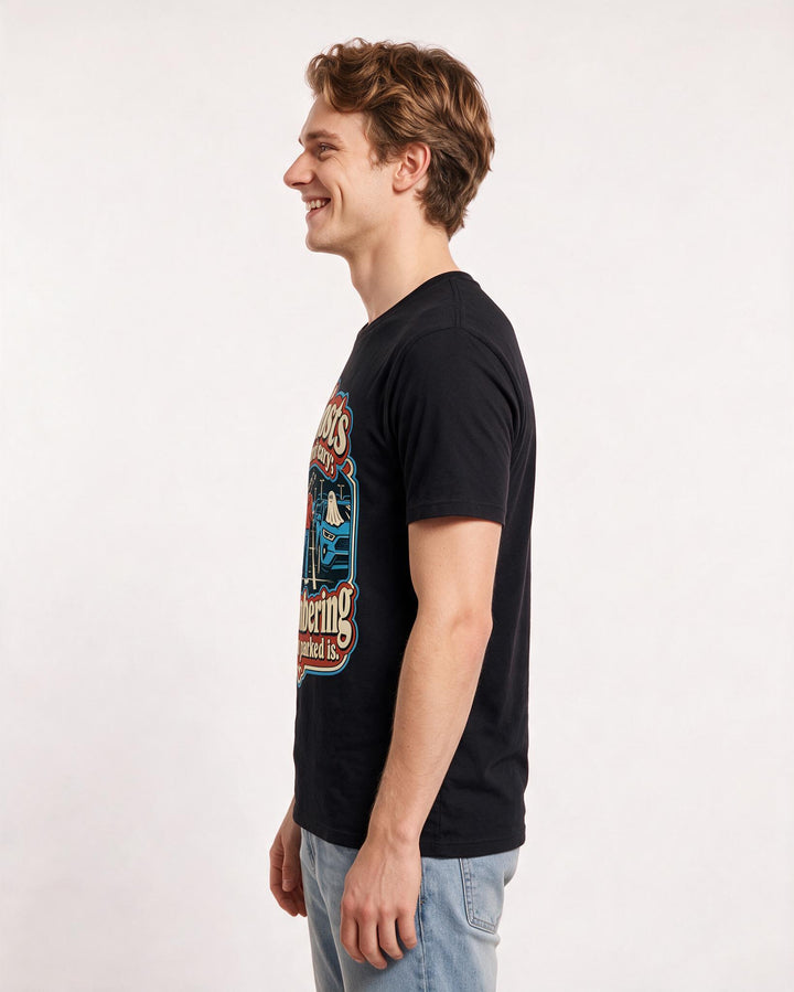 Halloween Black T-Shirt for Men – Halloween Theme Graphic Tee product image 2