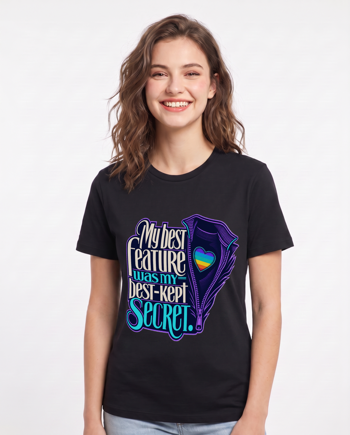 Pride Black T-Shirt for Women – Everyday Expression Graphic Tee product image 3