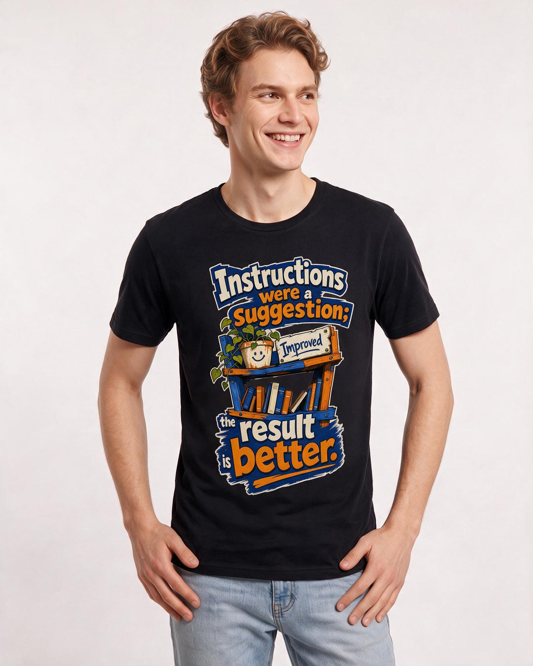 Neurodiversity Black T-Shirt for Men – Everyday Expression Graphic Tee product image 1