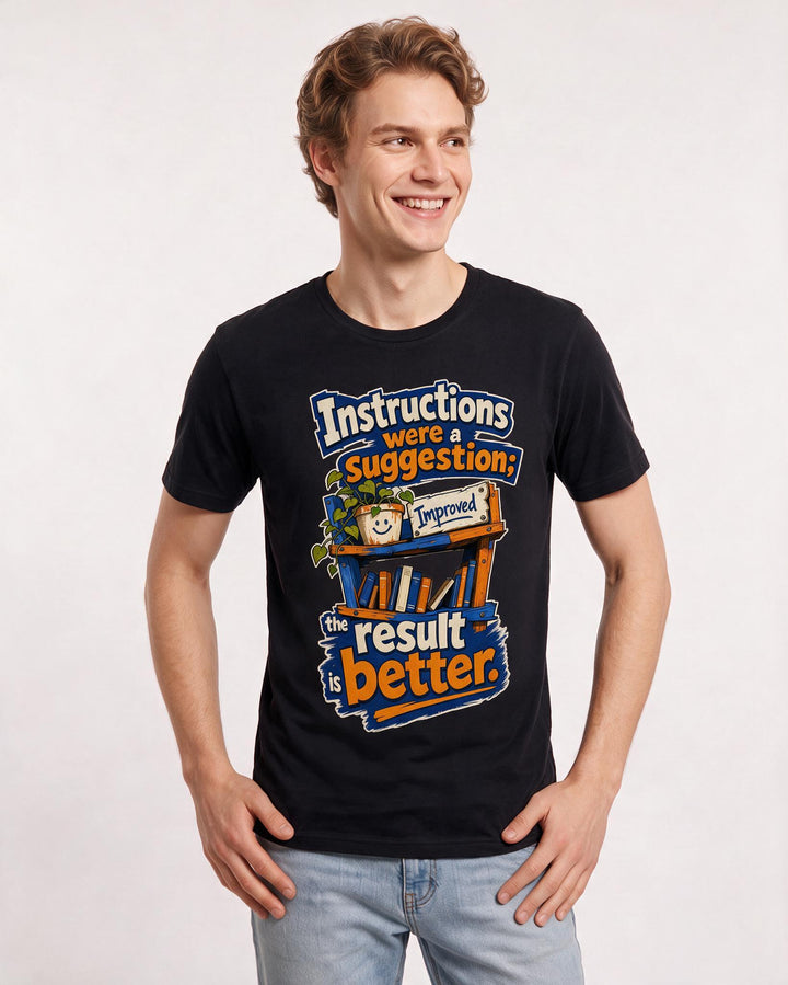 Neurodiversity Black T-Shirt for Men – Everyday Expression Graphic Tee product image 1