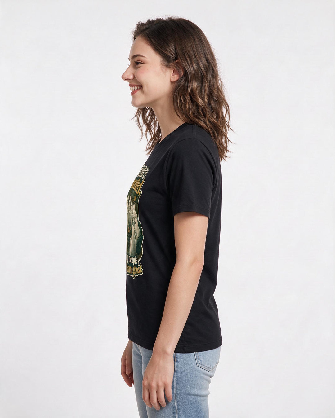Halloween Black T-Shirt for Women – Halloween Theme Graphic Tee product image 2