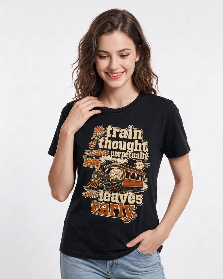 Meme Black T-Shirt for Women – Everyday Expression Graphic Tee product image 1