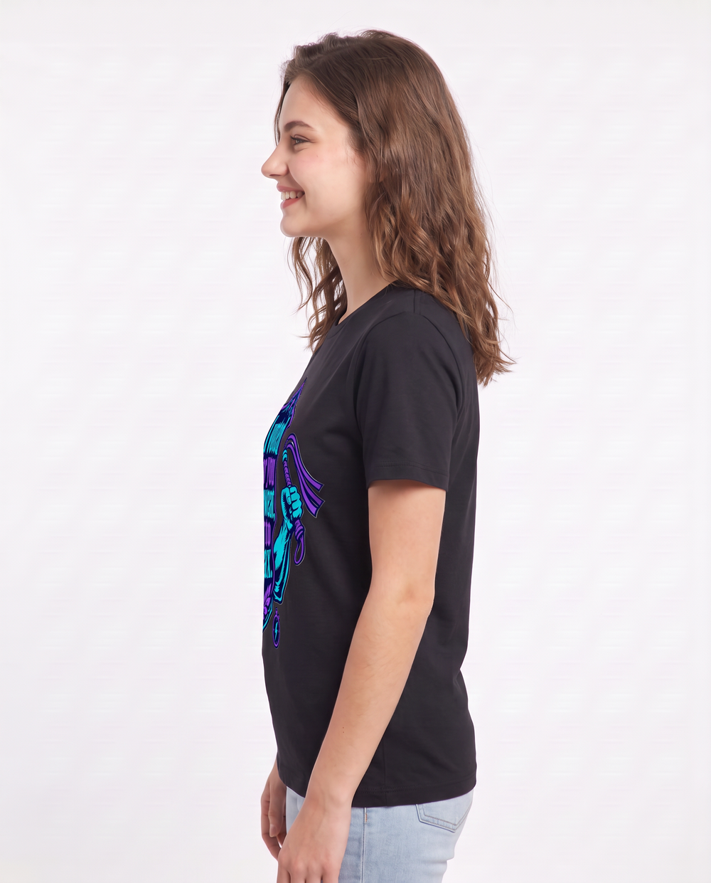 Graphic Women's Black T-Shirt - I voted for you to sweat, not to product image 2