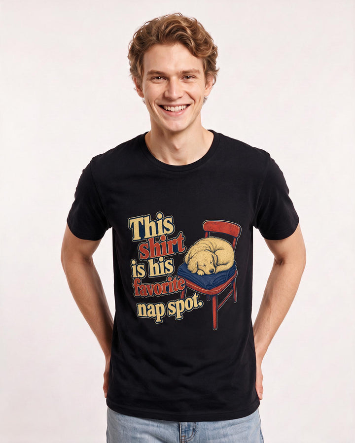 Cat Lover Black T-Shirt for Men – Everyday Expression Graphic Tee product image 3