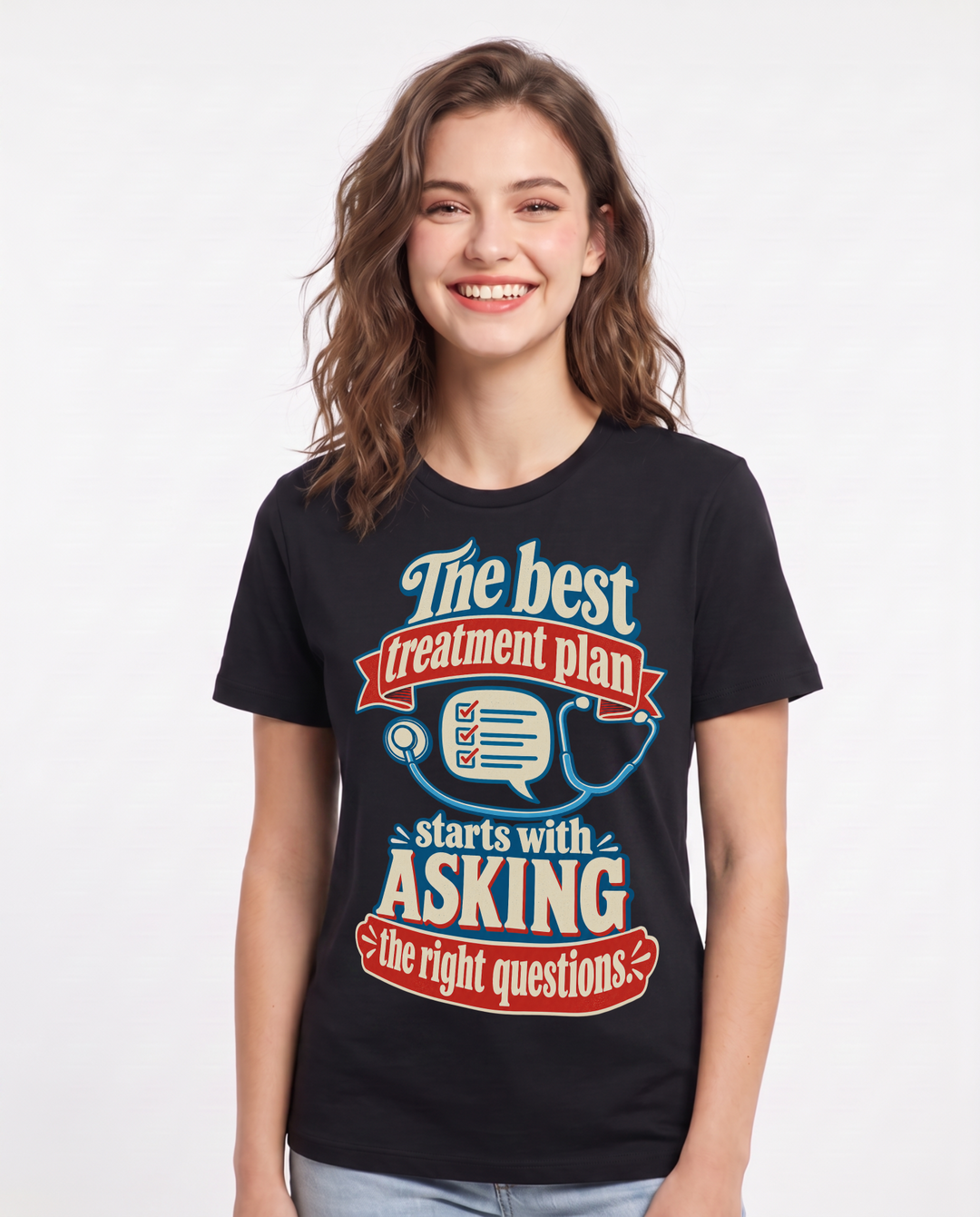Nurse Black T-Shirt for Women – Nursing Life Graphic Tee product image 3