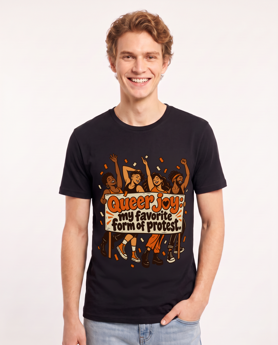 Pride Black T-Shirt for Men – Everyday Expression Graphic Tee product image 3