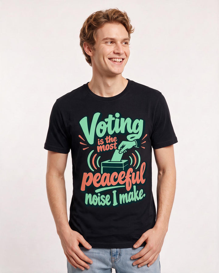 Political Statement Black T-Shirt for Men – Everyday Expression Graphic Tee product image 1