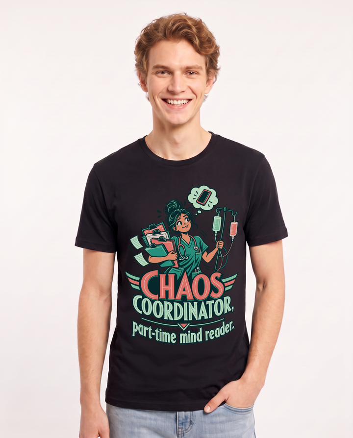 Nurse Black T-Shirt for Men – Nursing Life Graphic Tee product image 3