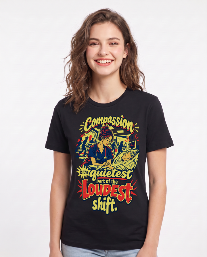 Nurse Black T-Shirt for Women – Nursing Life Graphic Tee product image 3