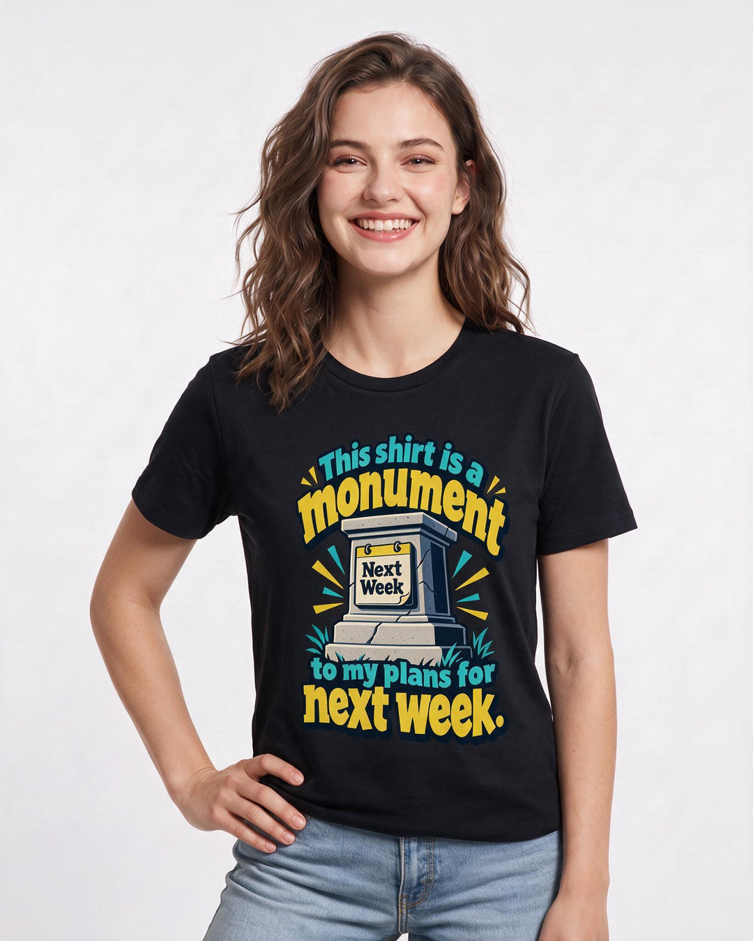 Meme Black T-Shirt for Women – Everyday Expression Graphic Tee product image 1