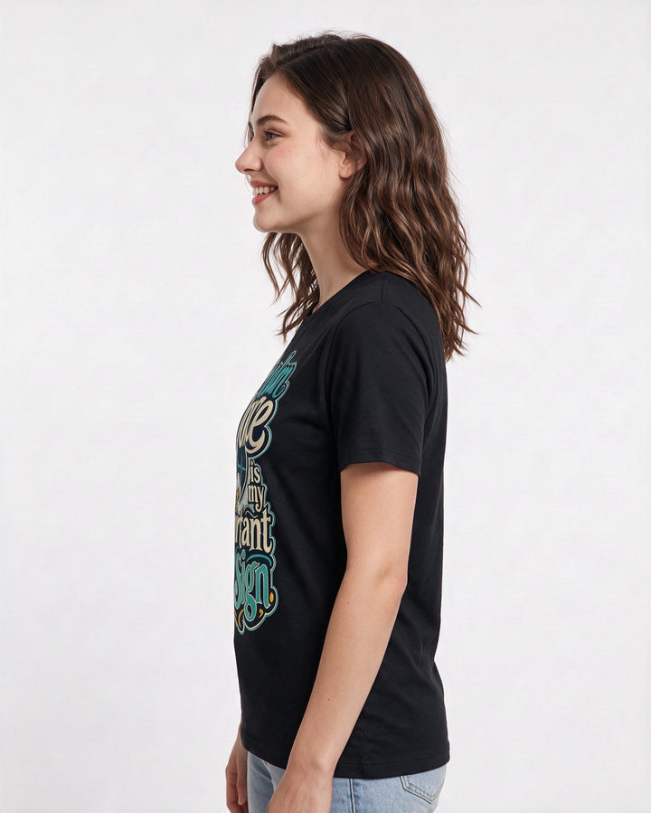 Nurse Women's Black T-Shirt – My calm voice is my most important vital sign. product image 2