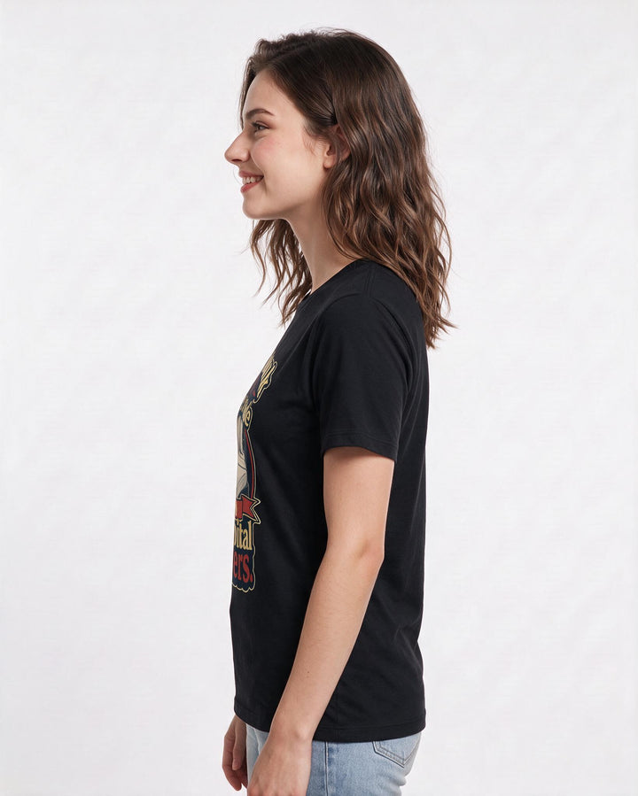 Veteran Black T-Shirt for Women – Everyday Expression Graphic Tee product image 2