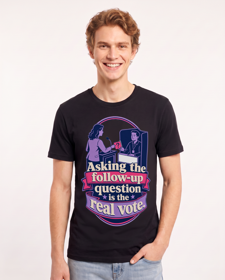 Political Statement Black T-Shirt for Men – Everyday Expression Graphic Tee product image 1