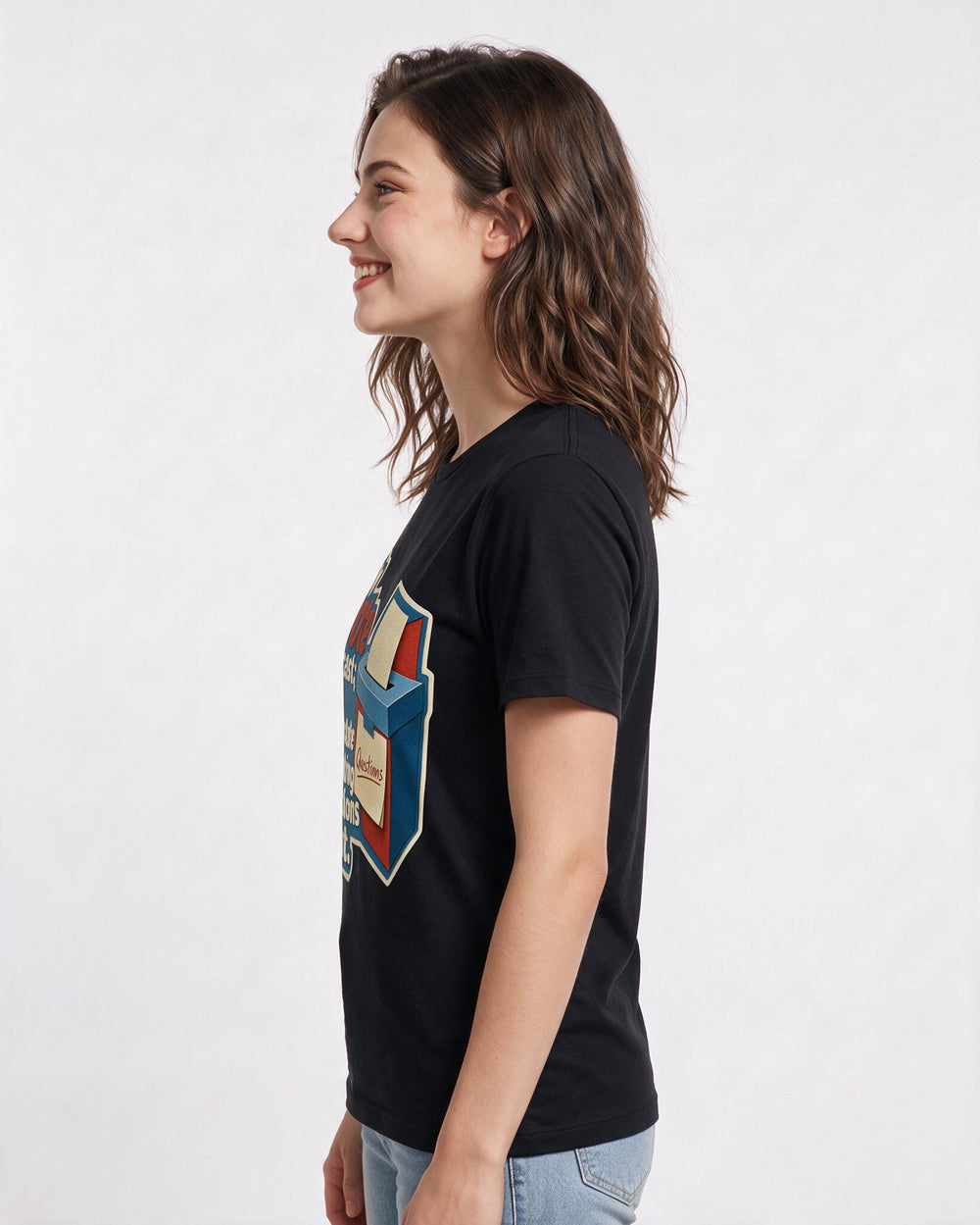 Political Statement Black T-Shirt for Women – Everyday Expression Graphic Tee product image 2