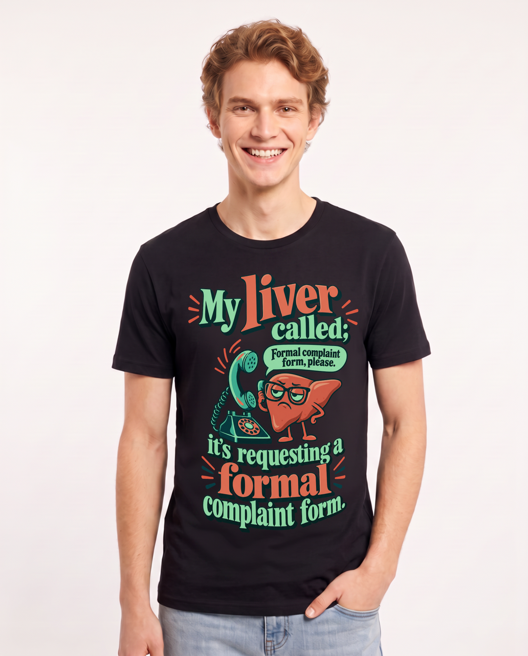 Beer Black T-Shirt for Men – Everyday Expression Graphic Tee product image 3