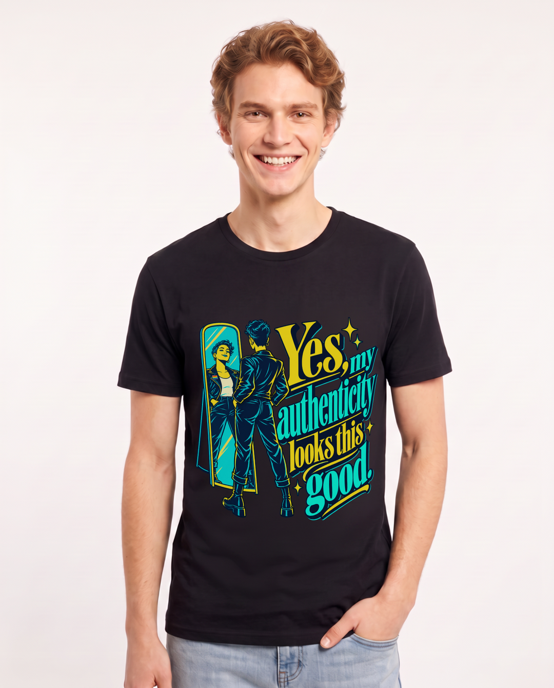 Pride Black T-Shirt for Men – Everyday Expression Graphic Tee product image 3