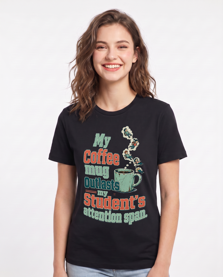 Teacher Black T-Shirt for Women – Everyday Expression Graphic Tee product image 3