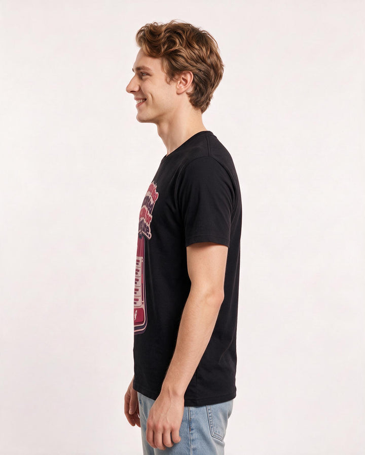 Funny Meme Men's Black T-Shirt – My startup idea? Automated excuses for being late. product image 2