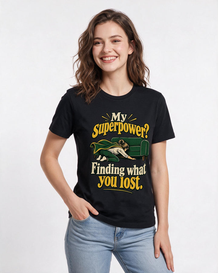 Grandparent Black T-Shirt for Women – Everyday Expression Graphic Tee product image 1