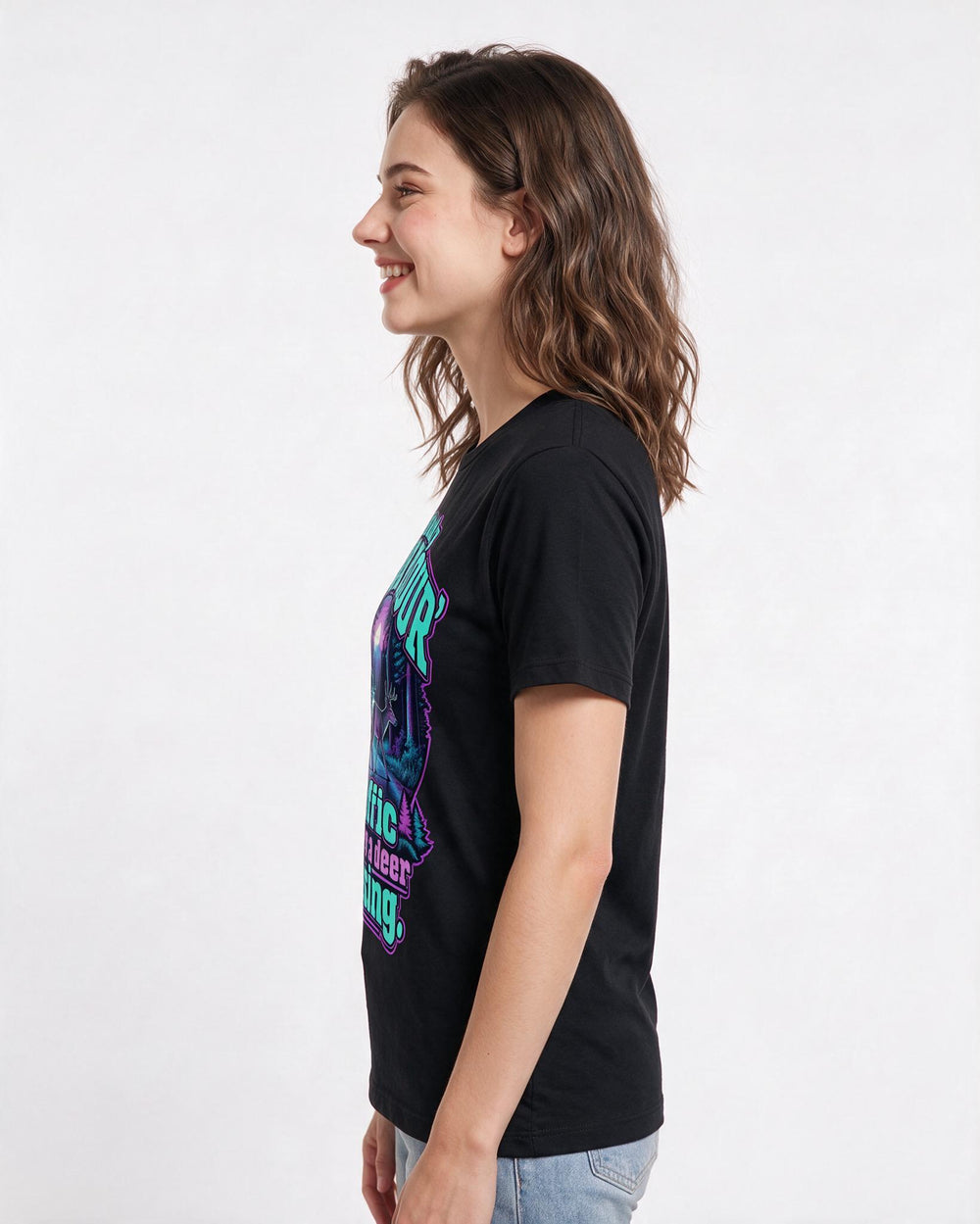 Hunting Black T-Shirt for Women – Everyday Expression Graphic Tee product image 2