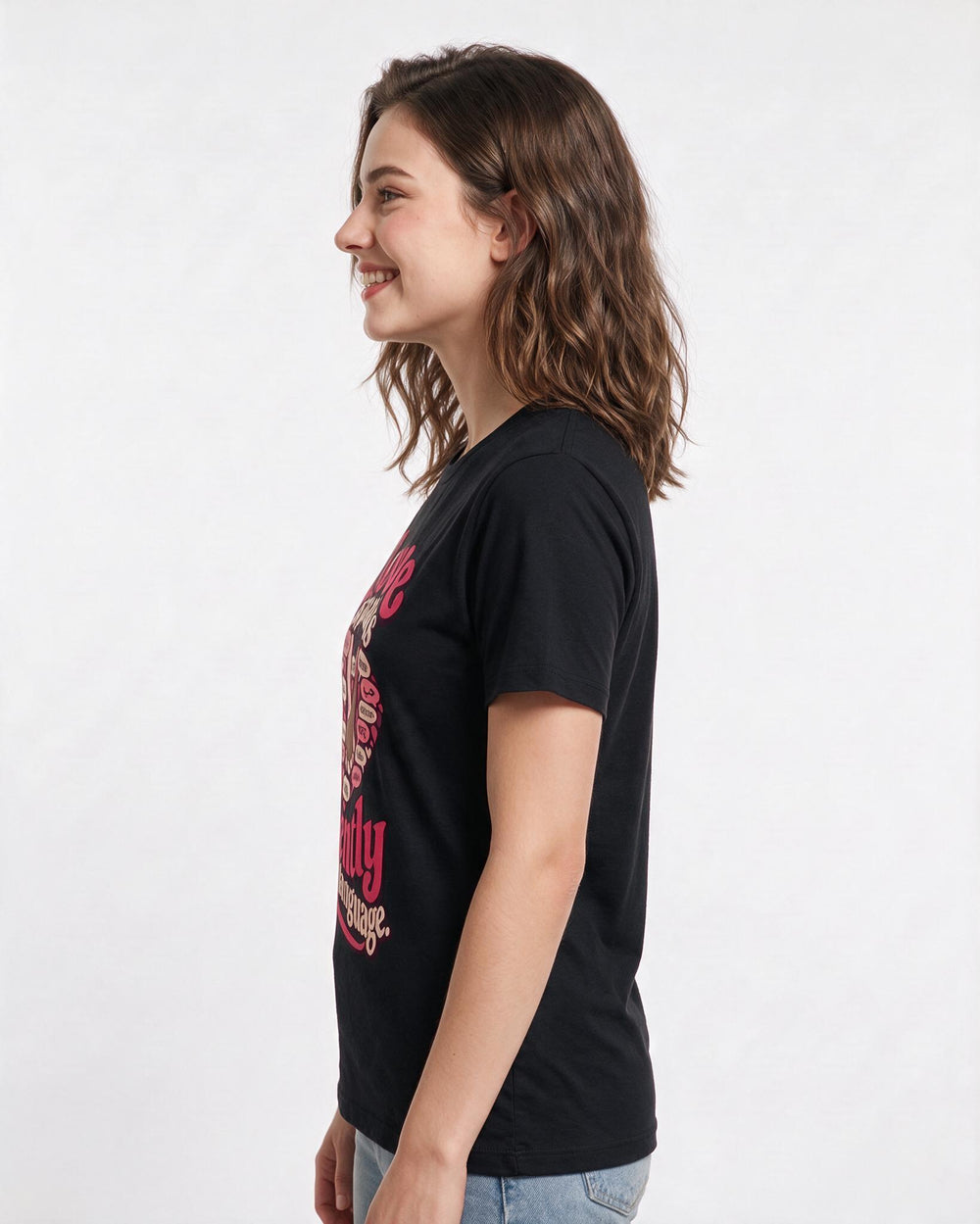 Pride Black T-Shirt for Women – Everyday Expression Graphic Tee product image 2