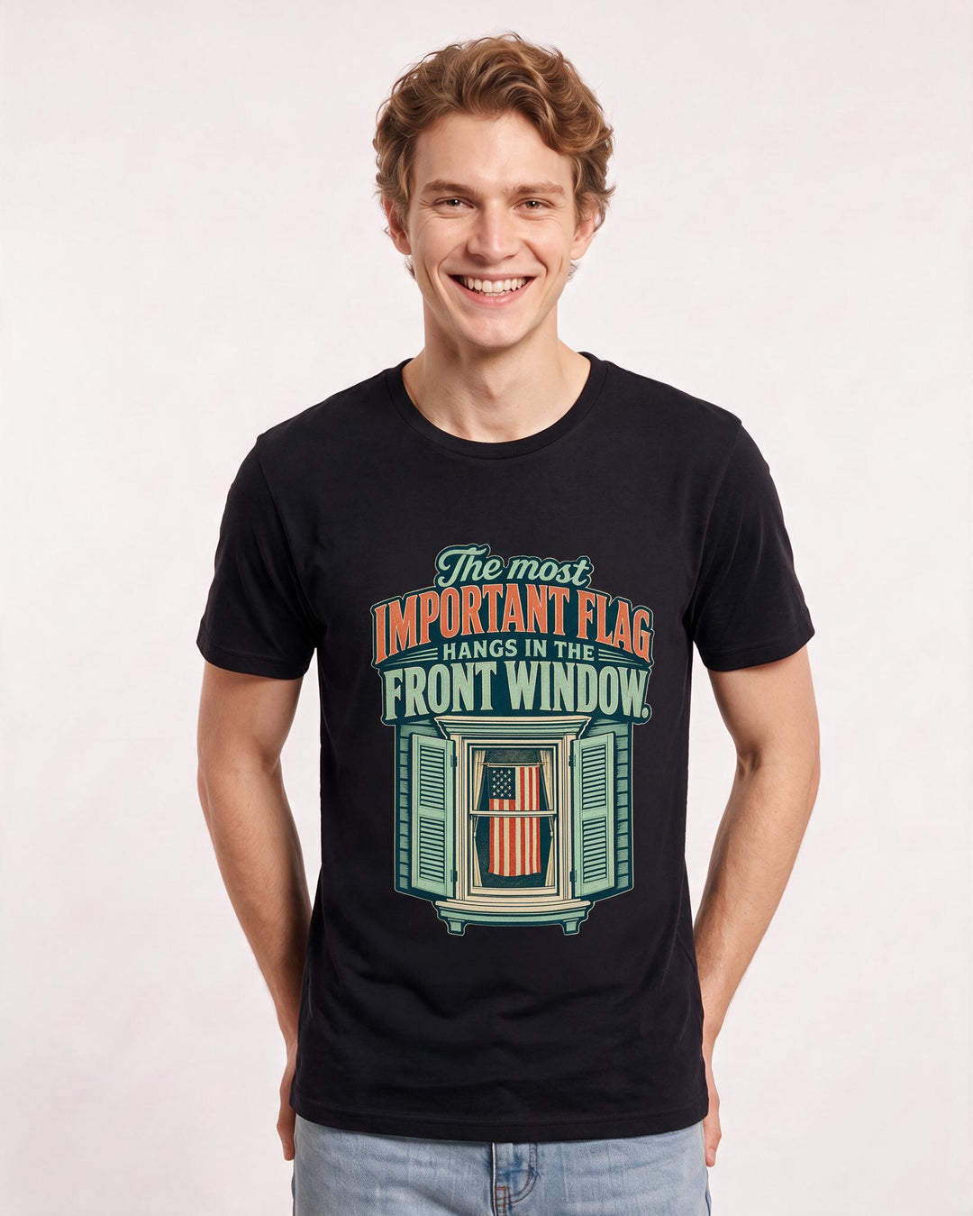 Patriotic Black T-Shirt for Men – Everyday Expression Graphic Tee product image 1