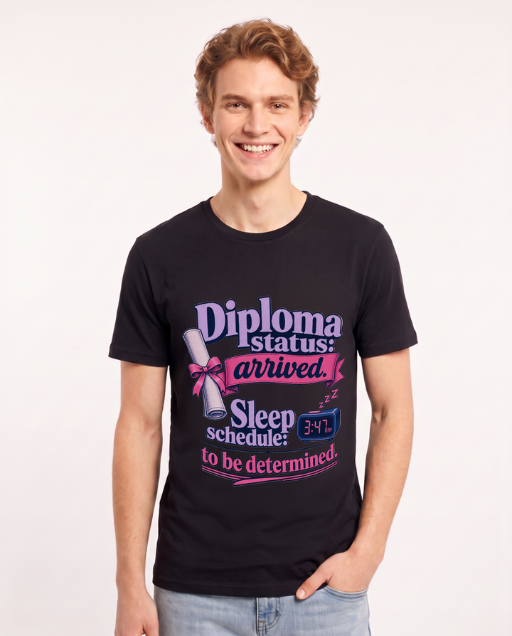 Graduation Black T-Shirt for Men – Everyday Expression Graphic Tee product image 3